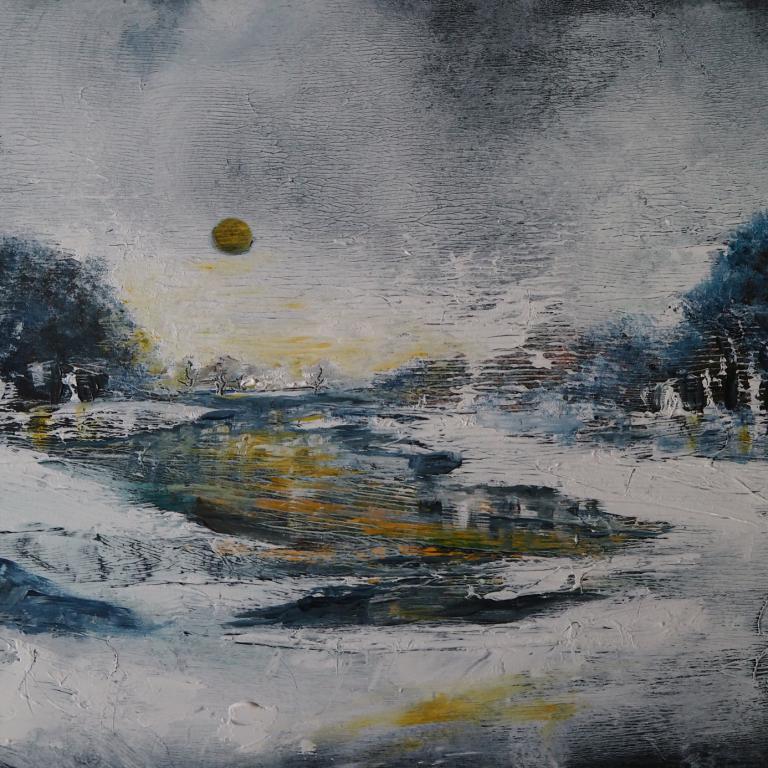 Winterlandschaft Acrybild Tutorial